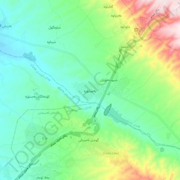 Bastora topographic map, elevation, terrain