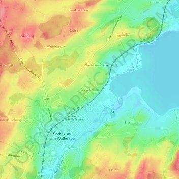 Seewalchen topographic map, elevation, terrain