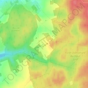 La Valise topographic map, elevation, terrain