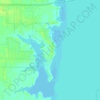 West Arm Park topographic map, elevation, terrain