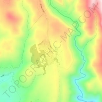 Stirling City topographic map, elevation, terrain