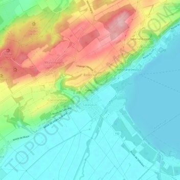 Cotterd topographic map, elevation, terrain