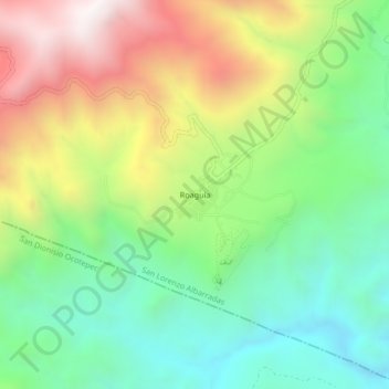 Roaguía topographic map, elevation, terrain
