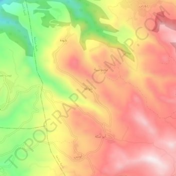 Ballouta topographic map, elevation, terrain