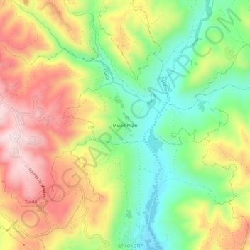 Moro Nero topographic map, elevation, terrain