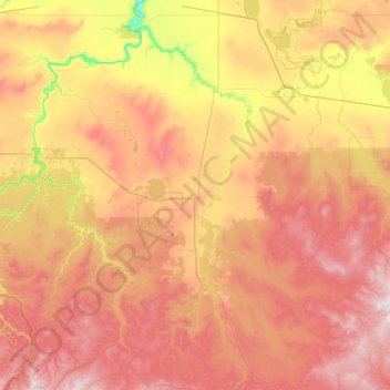 Valleyview (town) topographic map, elevation, terrain