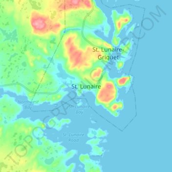 St. Lunaire topographic map, elevation, terrain