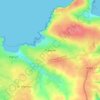 Trevone topographic map, elevation, terrain