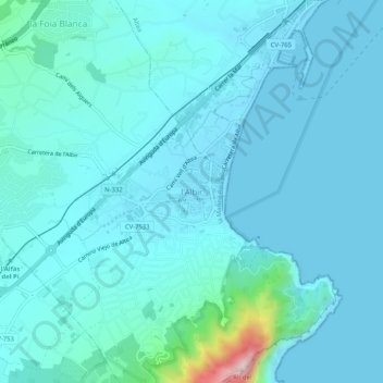 l'Albir topographic map, elevation, terrain
