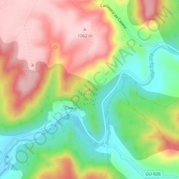 Cerro de la Cruz topographic map, elevation, terrain