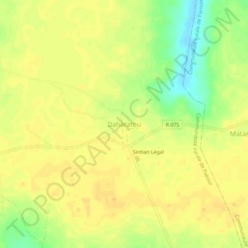 Daharatou topographic map, elevation, terrain