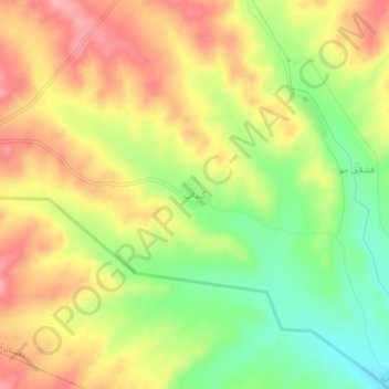Gandab topographic map, elevation, terrain