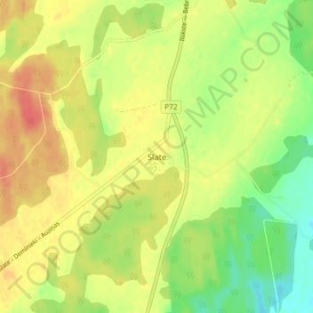 Slate topographic map, elevation, terrain