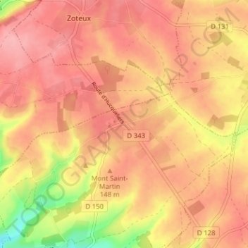 Sehen topographic map, elevation, terrain