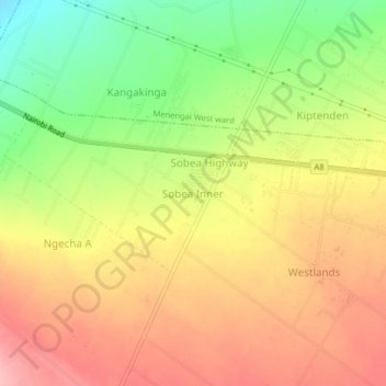 Sobea Inner topographic map, elevation, terrain
