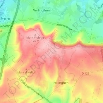 Le Haut Pichot topographic map, elevation, terrain