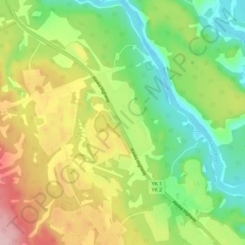 MacRae topographic map, elevation, terrain