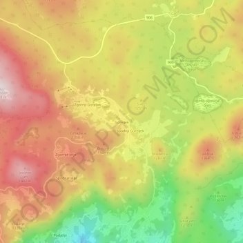 Goreljek topographic map, elevation, terrain
