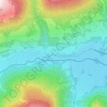 Trattenbach topographic map, elevation, terrain
