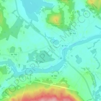 Uppbo topographic map, elevation, terrain
