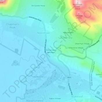 Dassenberg Meadows topographic map, elevation, terrain