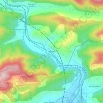 Peredilla topographic map, elevation, terrain