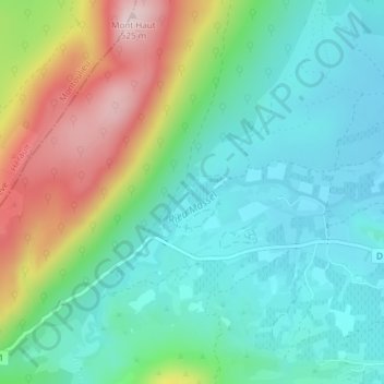 Les Camboux topographic map, elevation, terrain