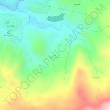 Cerro Apante topographic map, elevation, terrain
