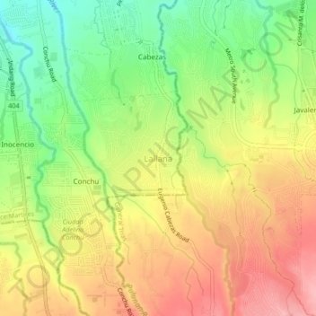 Lallana topographic map, elevation, terrain