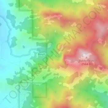 Dripping Springs topographic map, elevation, terrain