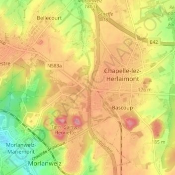 Marie-la-Guerre topographic map, elevation, terrain
