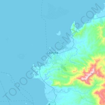 Lautoka topographic map, elevation, terrain