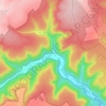 Sainte-Foy topographic map, elevation, terrain