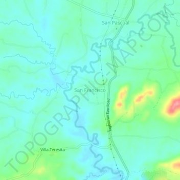 San Francisco topographic map, elevation, terrain