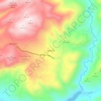 Dehesilla topographic map, elevation, terrain