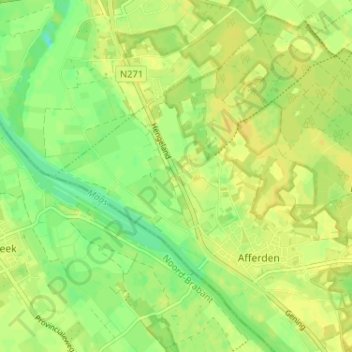Hengeland topographic map, elevation, terrain