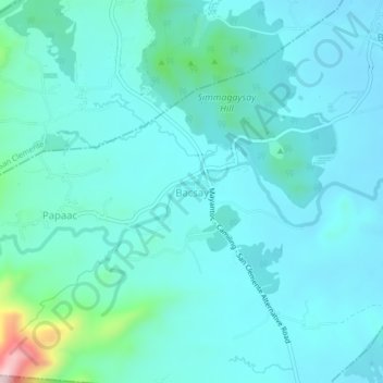 Bacsay topographic map, elevation, terrain