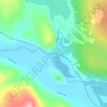 East Charleston topographic map, elevation, terrain
