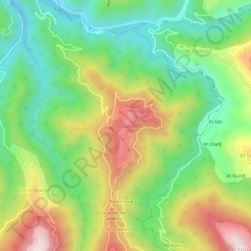 At Saεda topographic map, elevation, terrain
