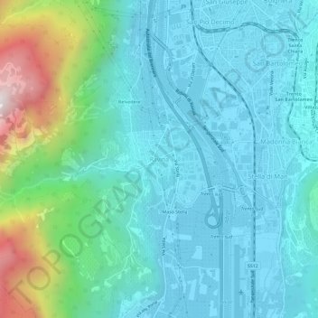 Ravina topographic map, elevation, terrain