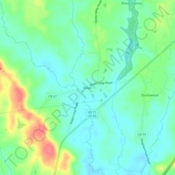 Ralph topographic map, elevation, terrain
