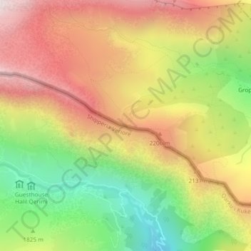 Sylbica Pass topographic map, elevation, terrain