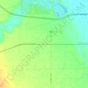 Arvilla topographic map, elevation, terrain