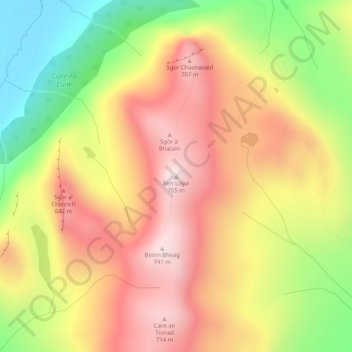 Ben Loyal topographic map, elevation, terrain