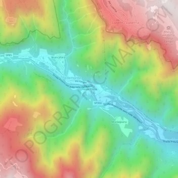 Ponte Posta topographic map, elevation, terrain