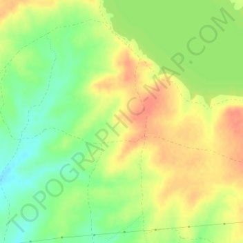 Jabalí topographic map, elevation, terrain