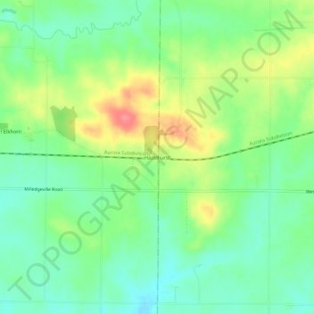 Hazelhurst topographic map, elevation, terrain