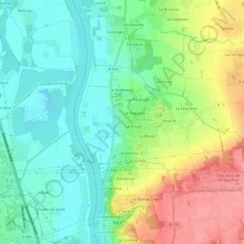 Rivelin topographic map, elevation, terrain
