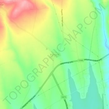 Karagöl topographic map, elevation, terrain