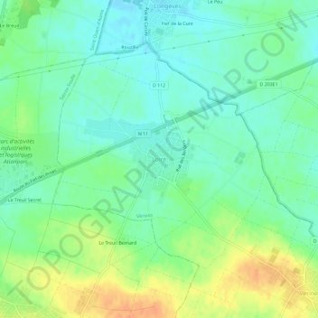 Loiré topographic map, elevation, terrain